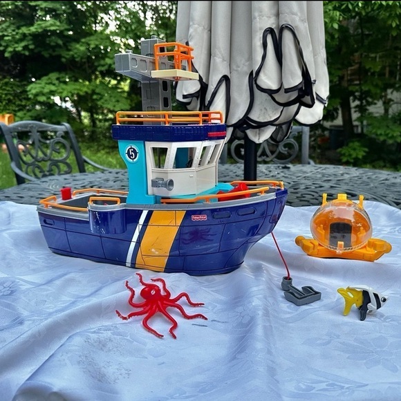 imaginext RESCUE boat COAST GUARD BOAT & Submarine DISCONTINUED - Picture 2 of 12